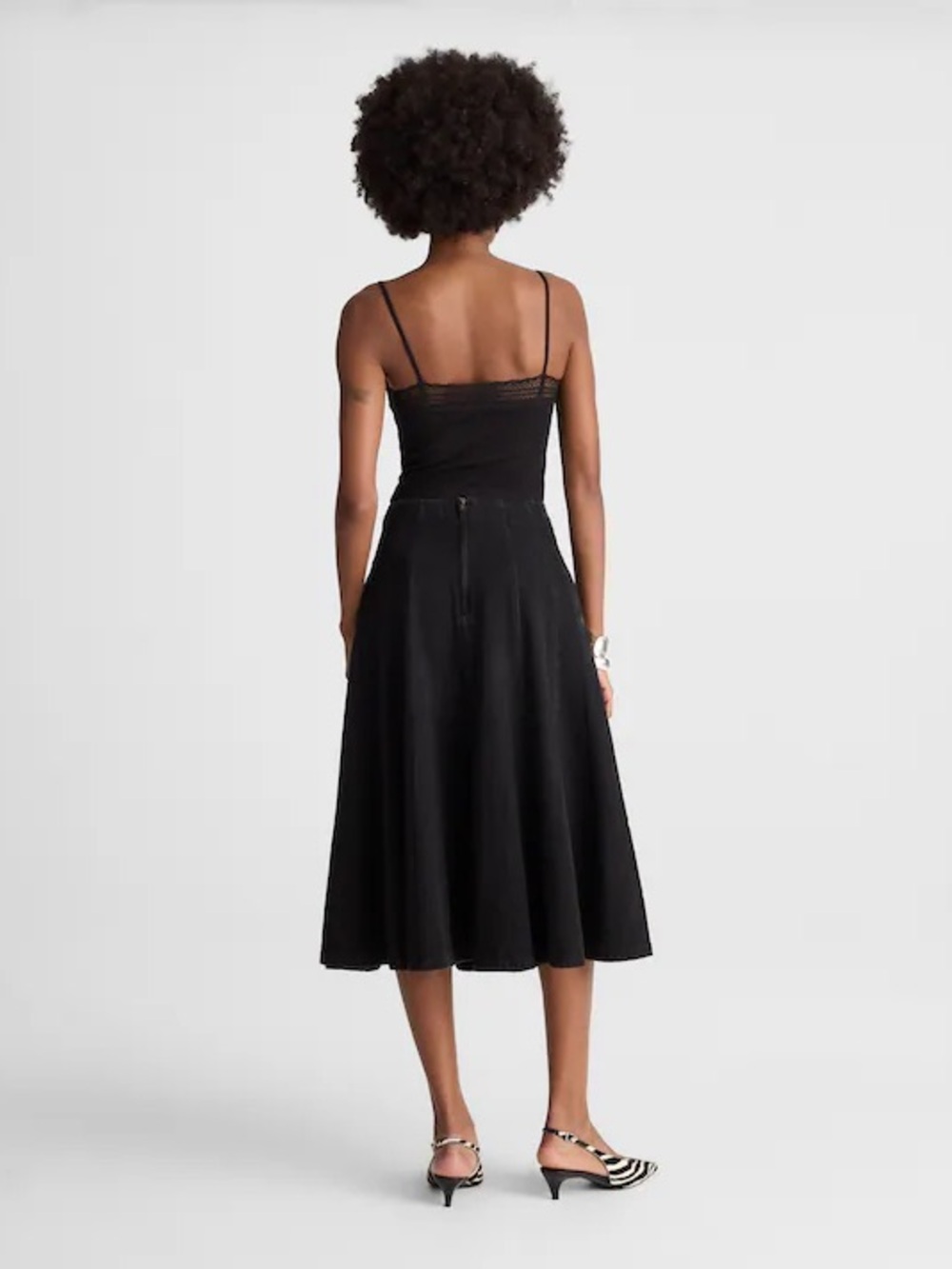 Madewell Airy Denim Circle Skirt Hanna Wash (black) women’s Size 28 NWT - Picture 3 of 9